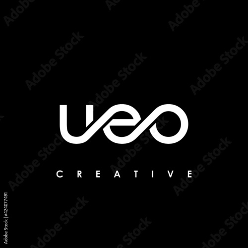 UEO Letter Initial Logo Design Template Vector Illustration