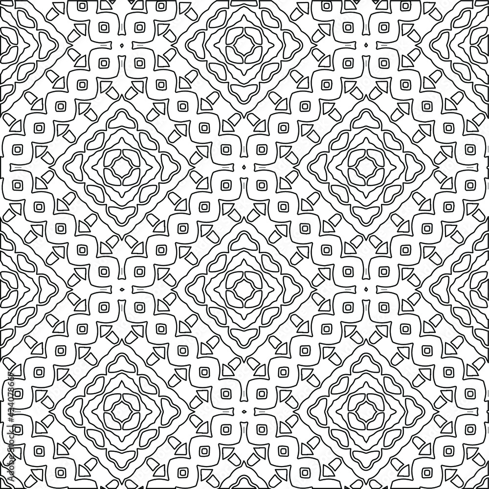 Geometric vector pattern with triangular elements. Seamless abstract ornament for wallpapers and backgrounds. Black and white colors. Geometric vector pattern with triangular elements. Seamless abstract ornament for wallpapers and backgrounds. Black and white colors.