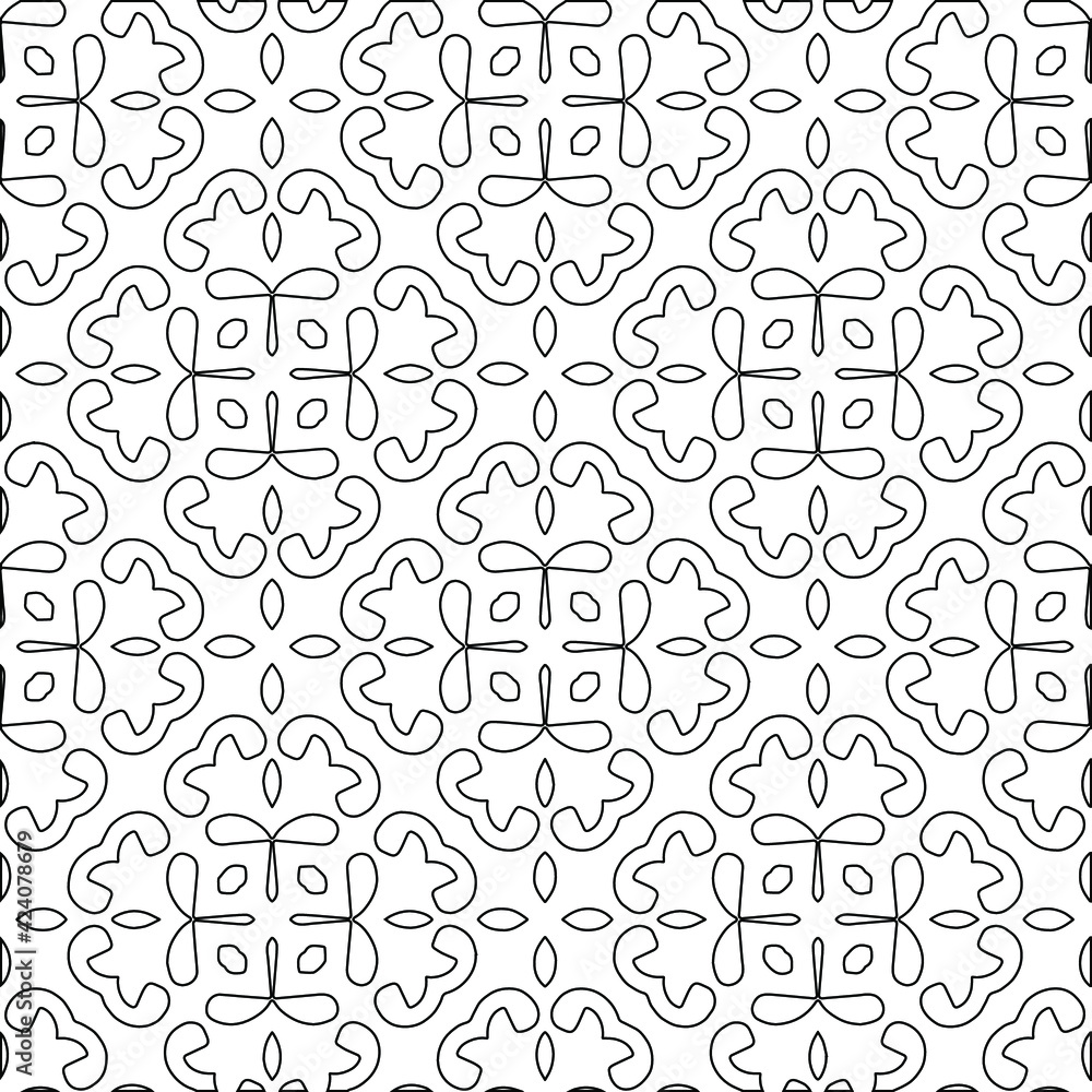 Geometric vector pattern with triangular elements. Seamless abstract ornament for wallpapers and backgrounds. Black and white colors. Geometric vector pattern with triangular elements. Seamless abstract ornament for wallpapers and backgrounds. Black and white colors.