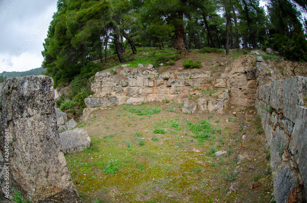 The Amphiareion of Oropos Greece ruins of woman bath house building