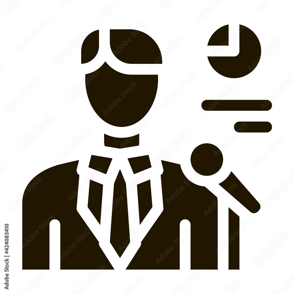 lector infographic glyph icon vector. lector infographic sign. isolated ...