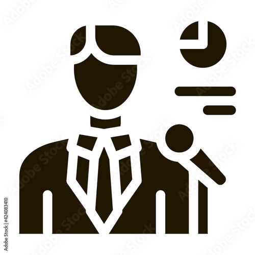 lector infographic glyph icon vector. lector infographic sign. isolated symbol illustration