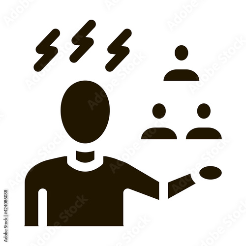 Cuadro en lienzo racist expression glyph icon vector