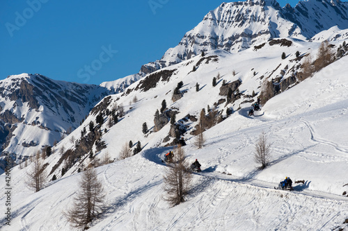 Snowmobiles Passo dìEira, Livigno - Italy