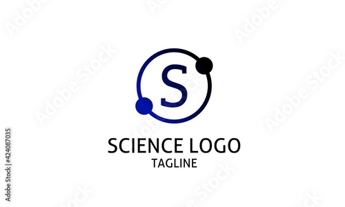 Free Download abstract circle connection minimalist letter S logo design for science, technology, professional bussines - GFXLoad