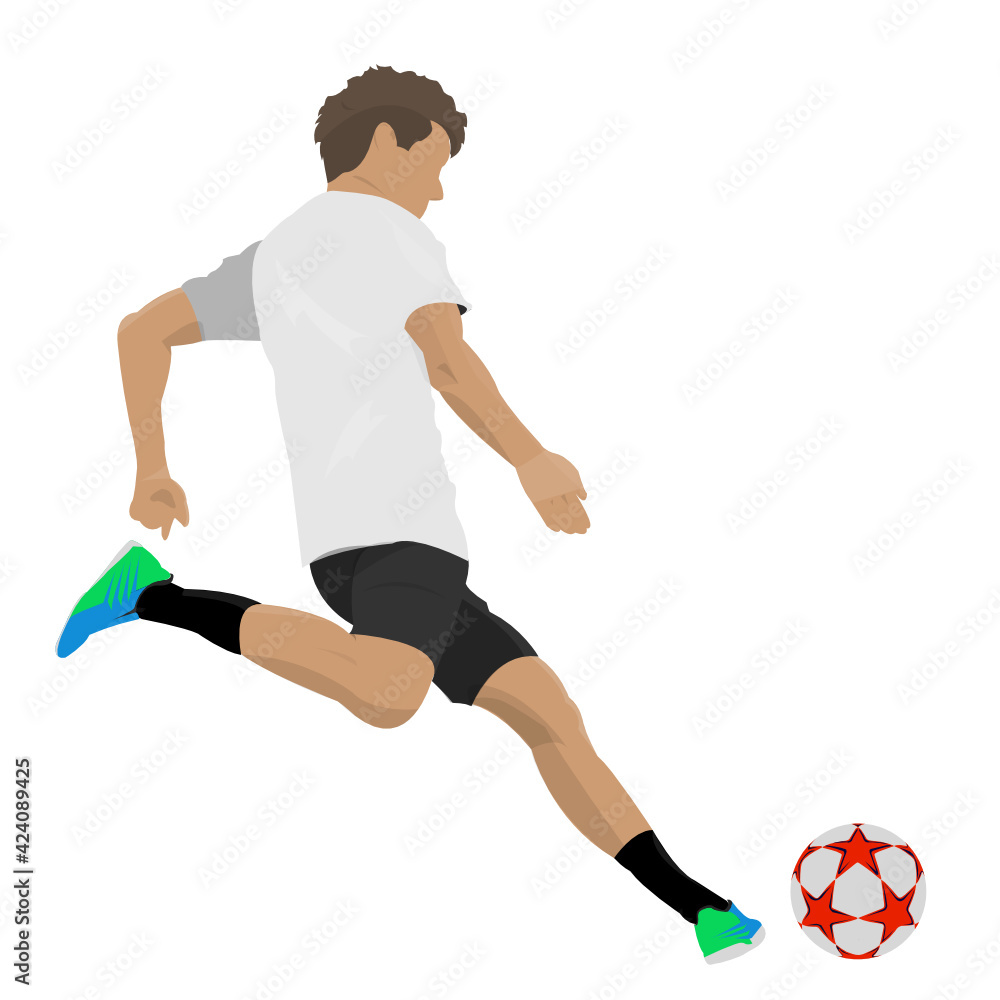 soccer player kicking ball, Soccer, 