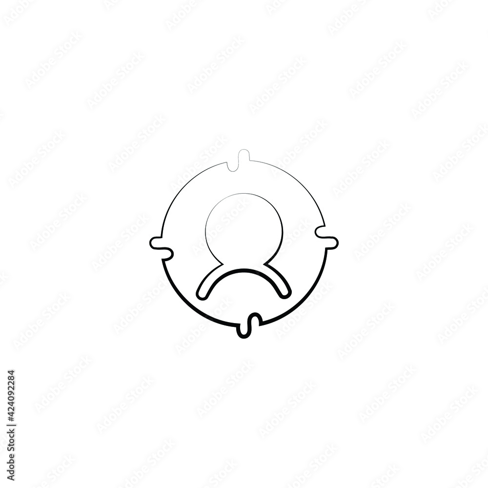 target logo icon design with line art style target logo icon design with line art style