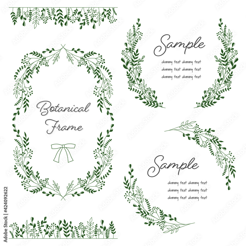 シンプルな植物の枠 ボタニカルフレーム Stock Vector Adobe Stock シンプルな植物の枠 ボタニカルフレーム Stock Vector Adobe Stock