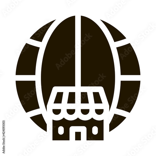 worldwide franchise glyph icon vector. worldwide franchise sign. isolated symbol illustration