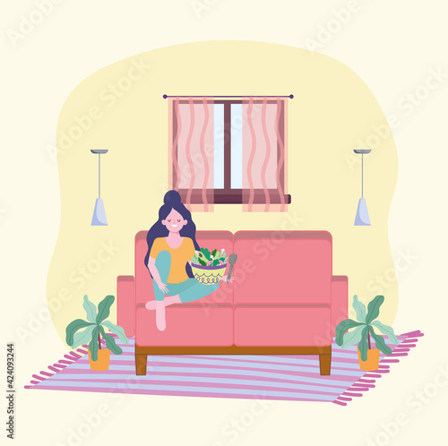 girl eating vegetables