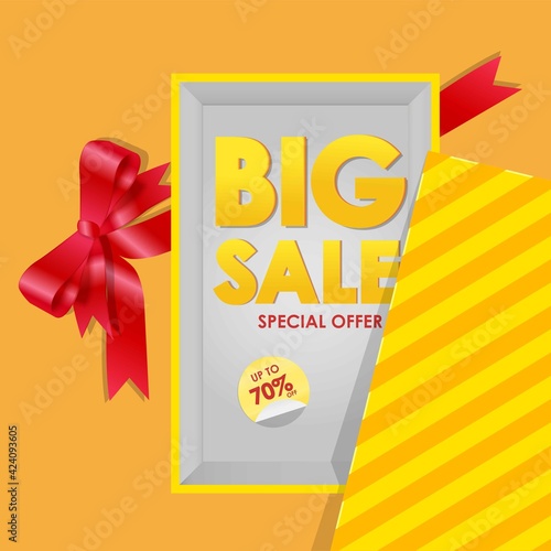 Open Gift Box with Big Sale Word Inside