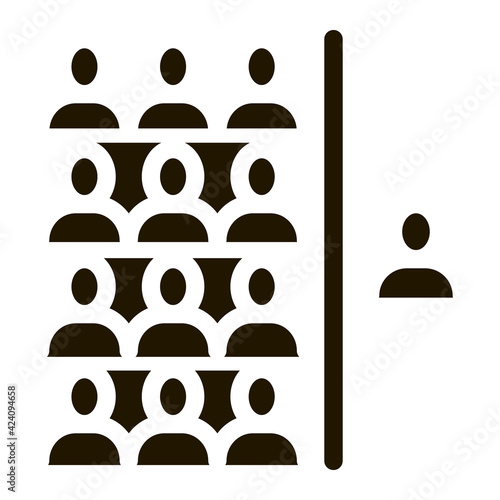 human dementia per population glyph icon vector. human dementia per population sign. isolated symbol illustration