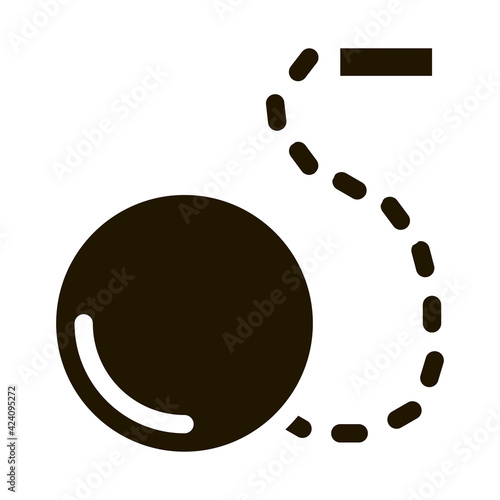 prisoner ball and chain glyph icon vector. prisoner ball and chain sign. isolated symbol illustration