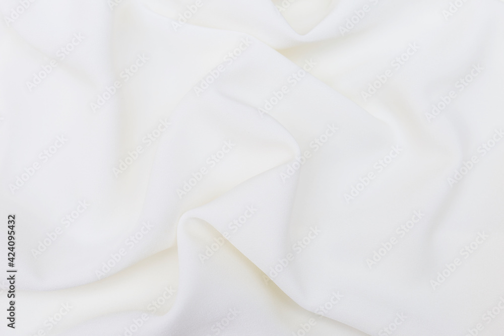 Abstract white fabric background, blank white soft fabric pattern background