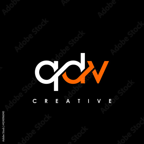 QDV Letter Initial Logo Design Template Vector Illustration