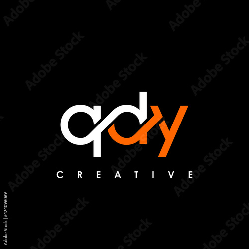 QDY Letter Initial Logo Design Template Vector Illustration