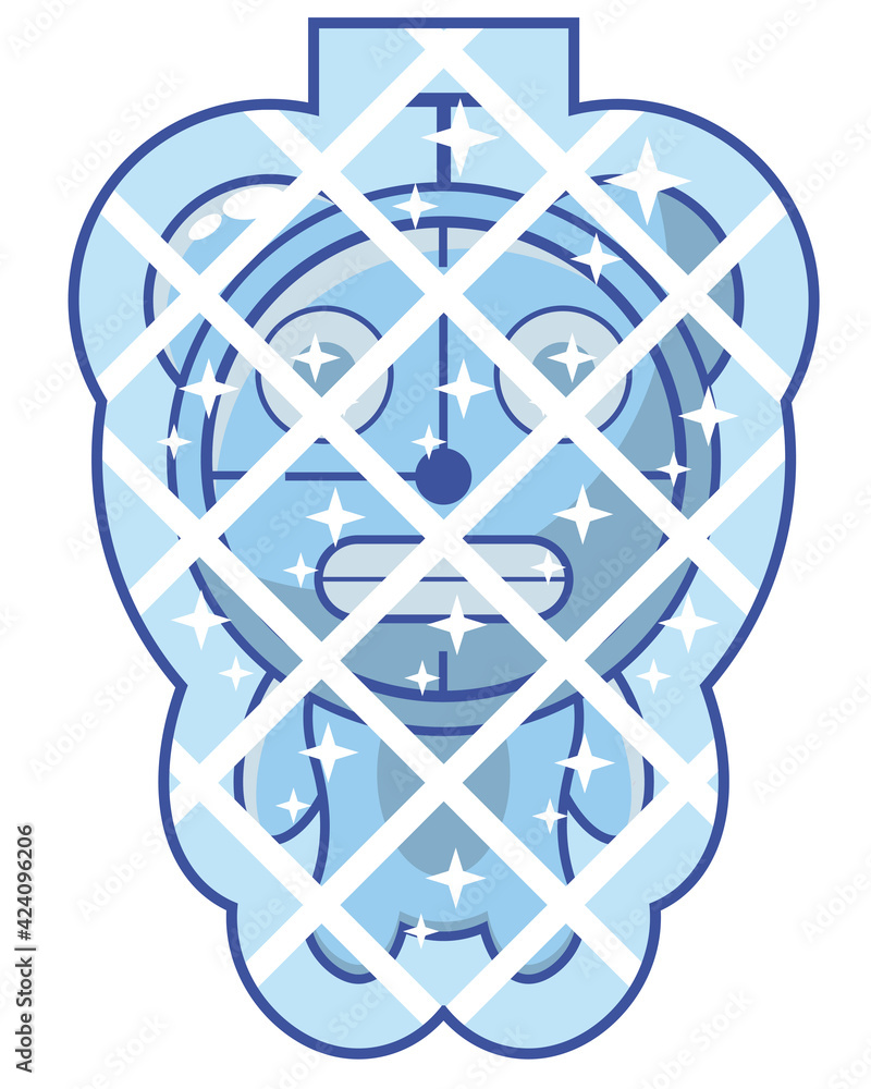 cartoon illustration of a character from a frozen time mascot. cartoon illustration of a character from a frozen time mascot.