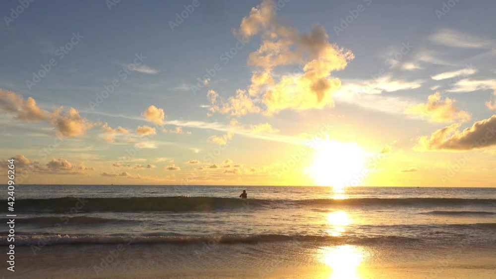 Sunset on the beach. At Phuket, Thailand. Nature and travel concept Sunset on the beach. At Phuket, Thailand. Nature and travel concept