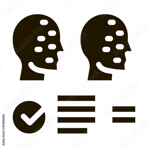 deepfake online scanner glyph icon vector. deepfake online scanner sign. isolated symbol illustration