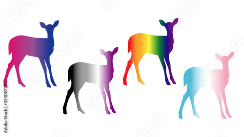 Deer gradient LGBT flag