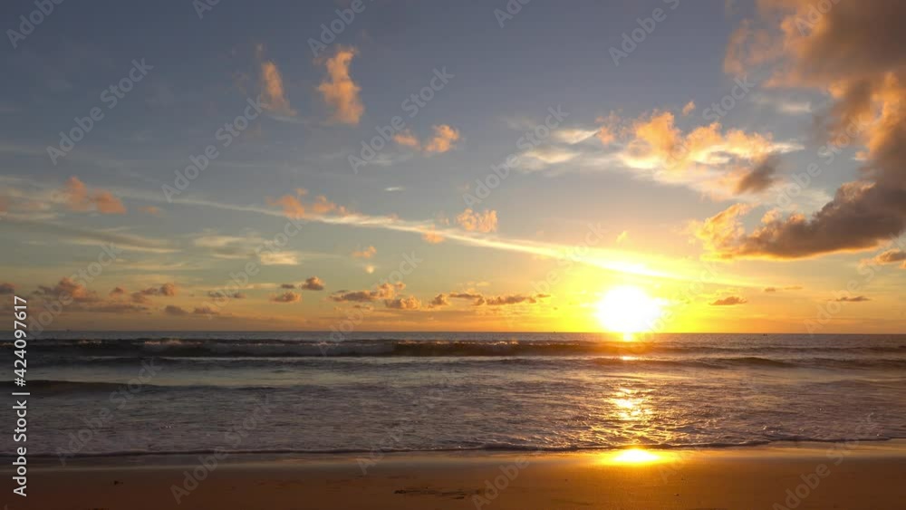 Sunset on the beach. At Phuket, Thailand. Nature and travel concept Sunset on the beach. At Phuket, Thailand. Nature and travel concept