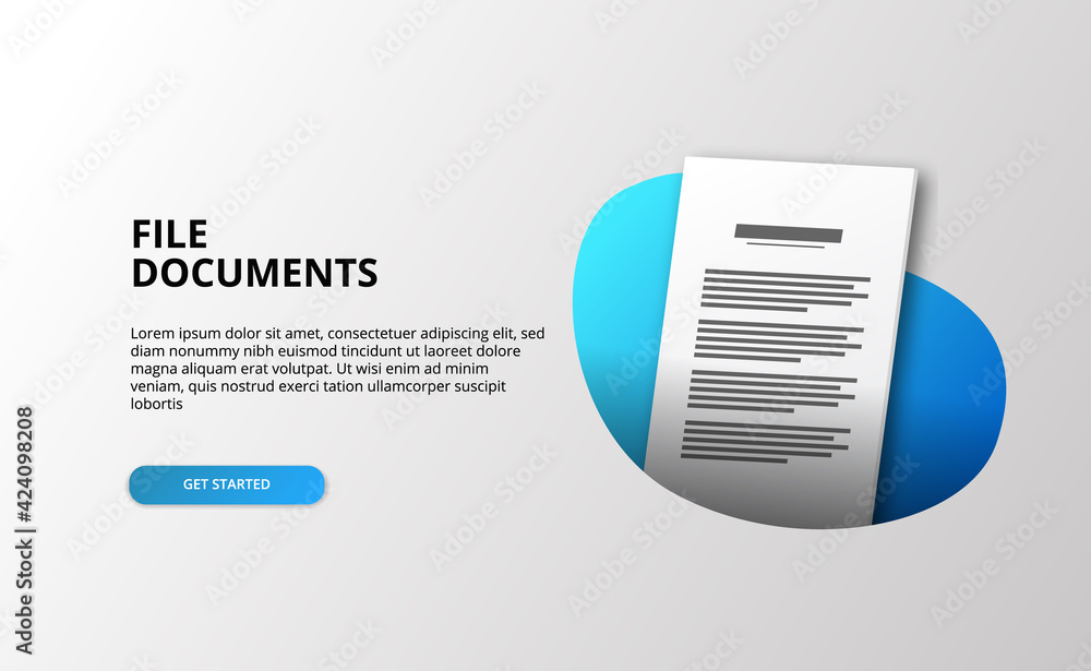3d file document for business information illustration 3d file document for business information illustration