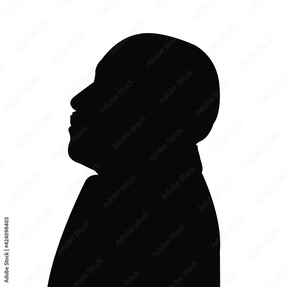 a man head silhouette vector