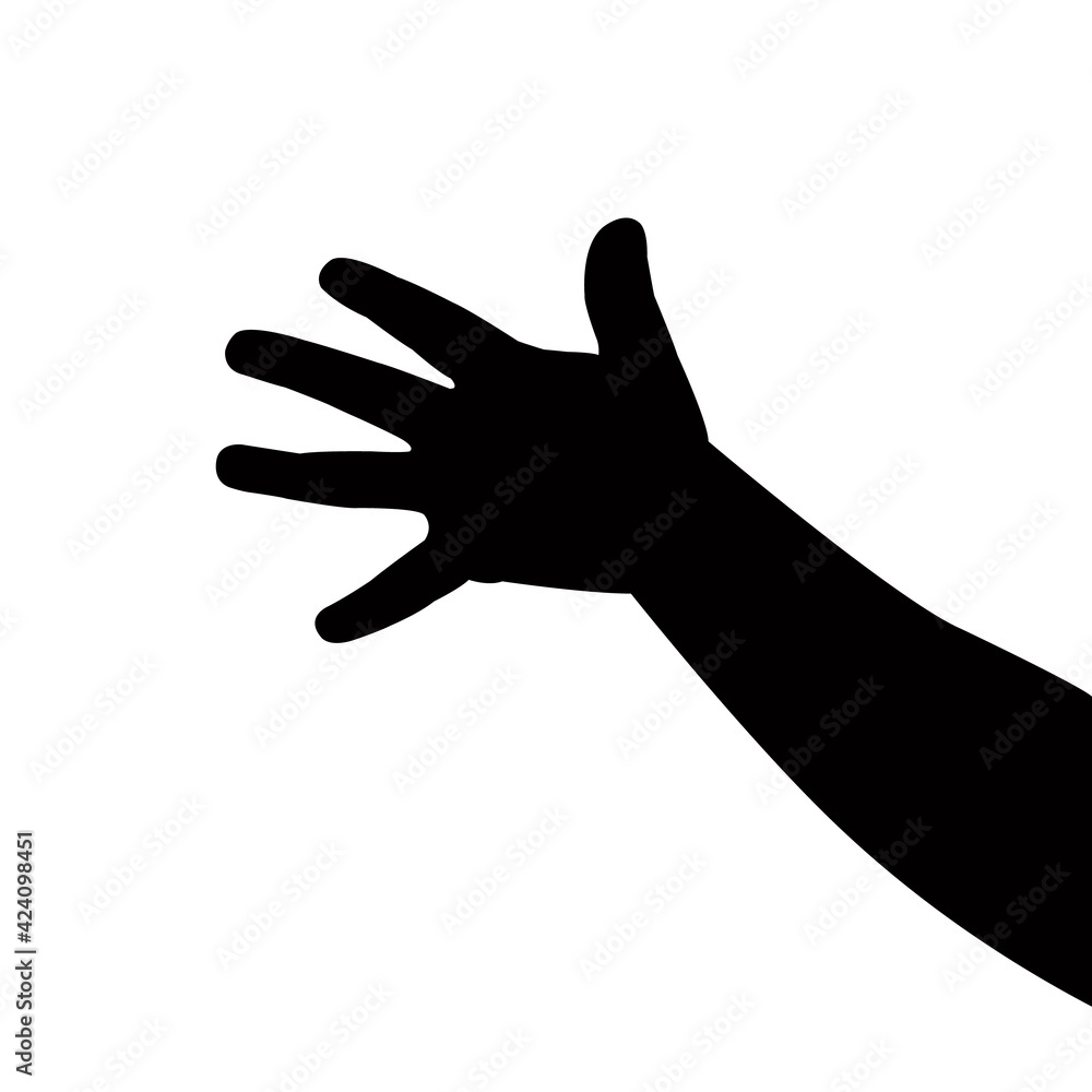 a hand silhouette vector