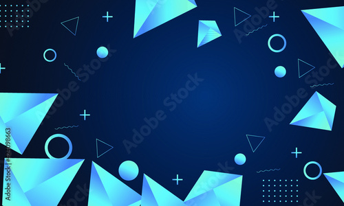 Colorful Realistic polygonal Background Design.