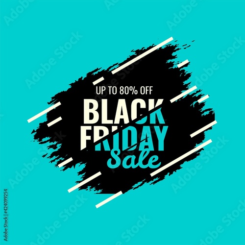 illustration vector graphic abstract black friday banner backlight promotion