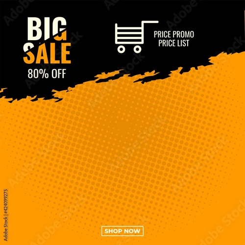 illustration vector graphic of info price list big sale abstract sale banner
