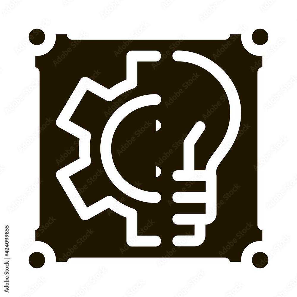working idea glyph icon vector. working idea sign. isolated symbol illustration working idea glyph icon vector. working idea sign. isolated symbol illustration