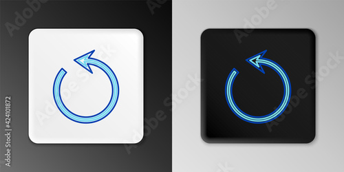 Line Refresh icon isolated on grey background. Reload symbol. Rotation arrow in a circle sign. Colorful outline concept. Vector
