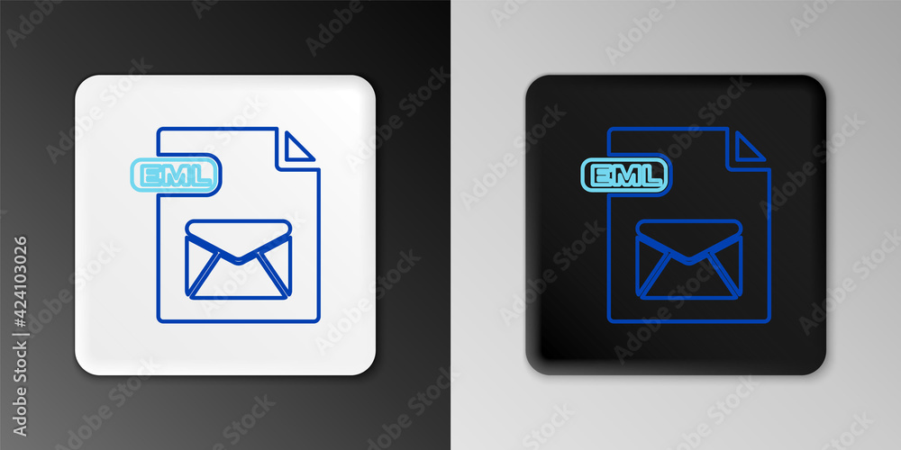 Line EML file document. Download eml button icon isolated on grey background. EML file symbol. Colorful outline concept. Vector Line EML file document. Download eml button icon isolated on grey background. EML file symbol. Colorful outline concept. Vector