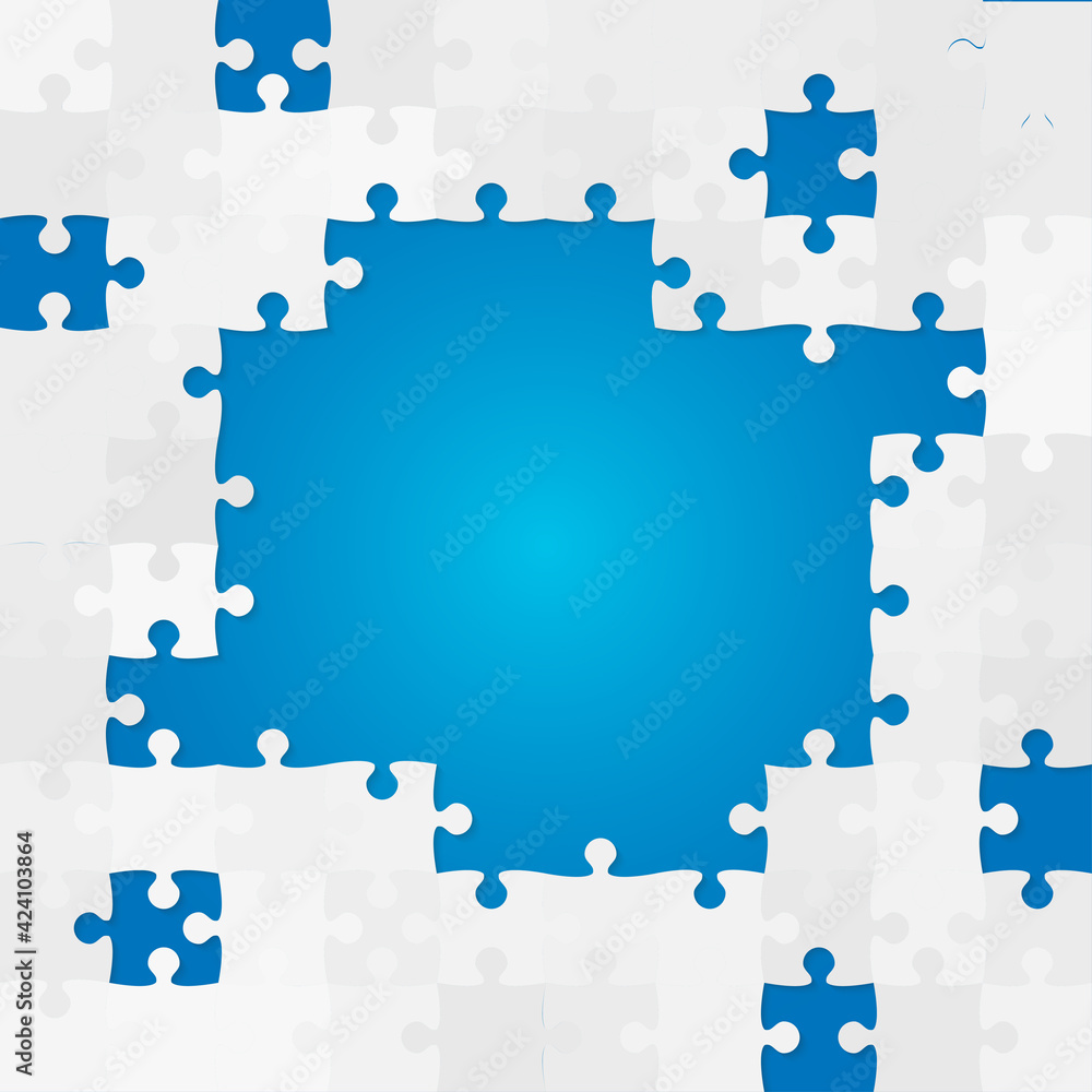 Fototapeta premium Vector banner background made pieces puzzle jigsaw
