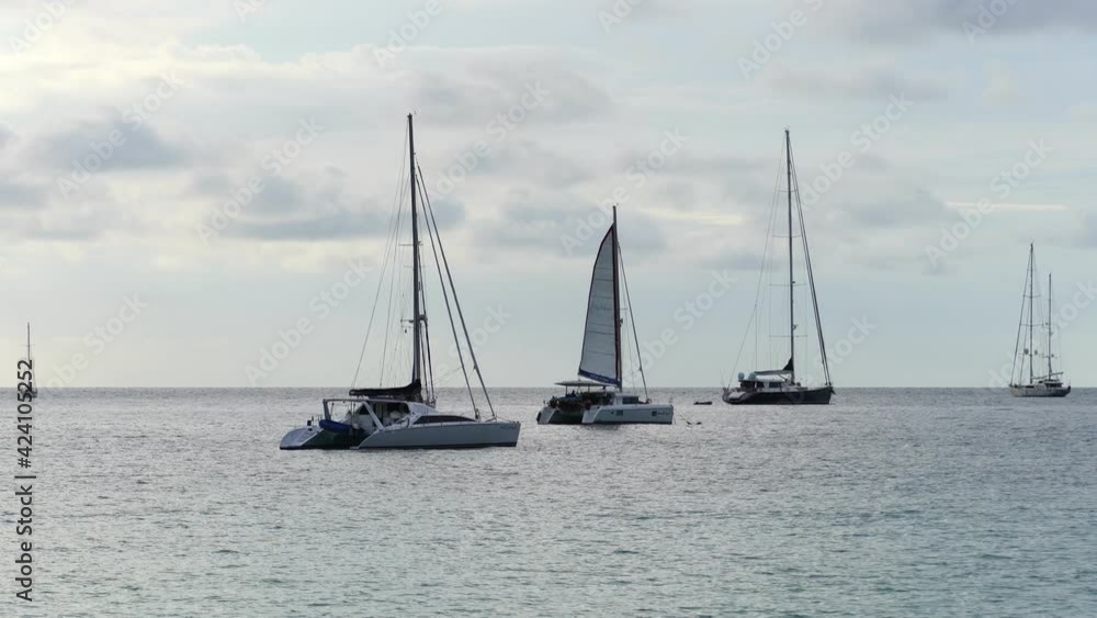 Yacht boat sailing boats or Travel boats in Beautiful open sea at sunset sky Amazing for summer holiday background and Travel destination or Website Yacht boat sailing boats or Travel boats in Beautiful open sea at sunset sky Amazing for summer holiday background and Travel destination or Website