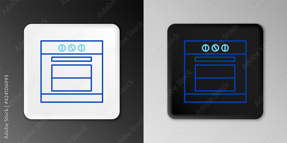 Line Oven icon isolated on grey background. Stove gas oven sign. Colorful outline concept. Vector Line Oven icon isolated on grey background. Stove gas oven sign. Colorful outline concept. Vector