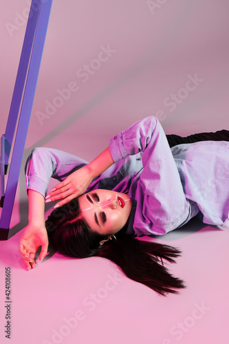 Portrait of stylish Asian w...