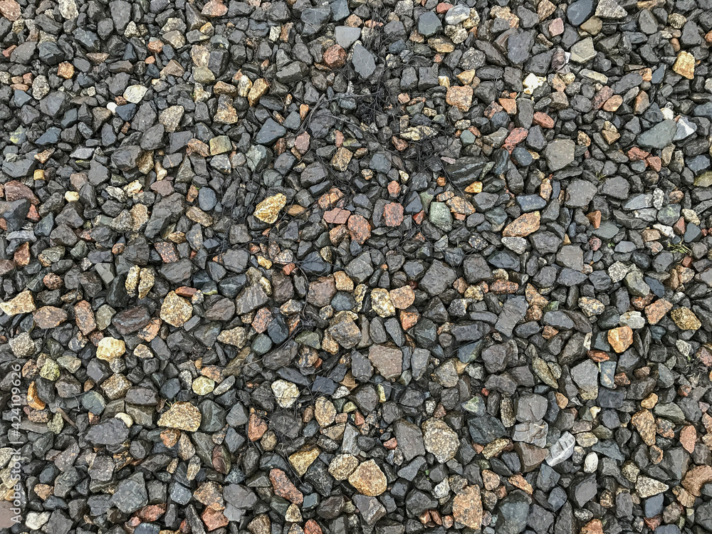 Gravel background. Railway embankment. Dirty gravel. Gravel background. Railway embankment. Dirty gravel.