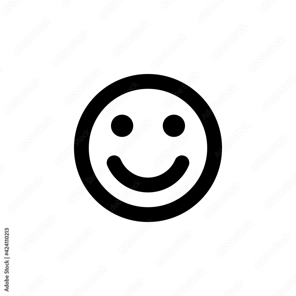 Smile face, line web or mobile interface vector icon. Isolated on white background. Sign for your web site design, logo, app, UI. Smile face, line web or mobile interface vector icon. Isolated on white background. Sign for your web site design, logo, app, UI.