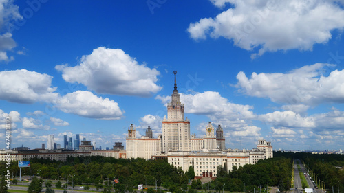 Campus buildings of famous university in Moscow
