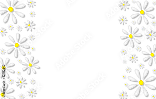 beautiful illustration of daisies on a white background