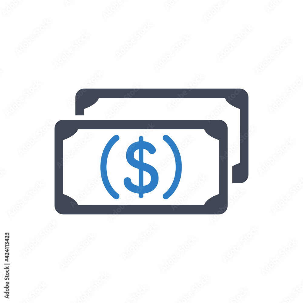 Dollar cash icon Dollar cash icon