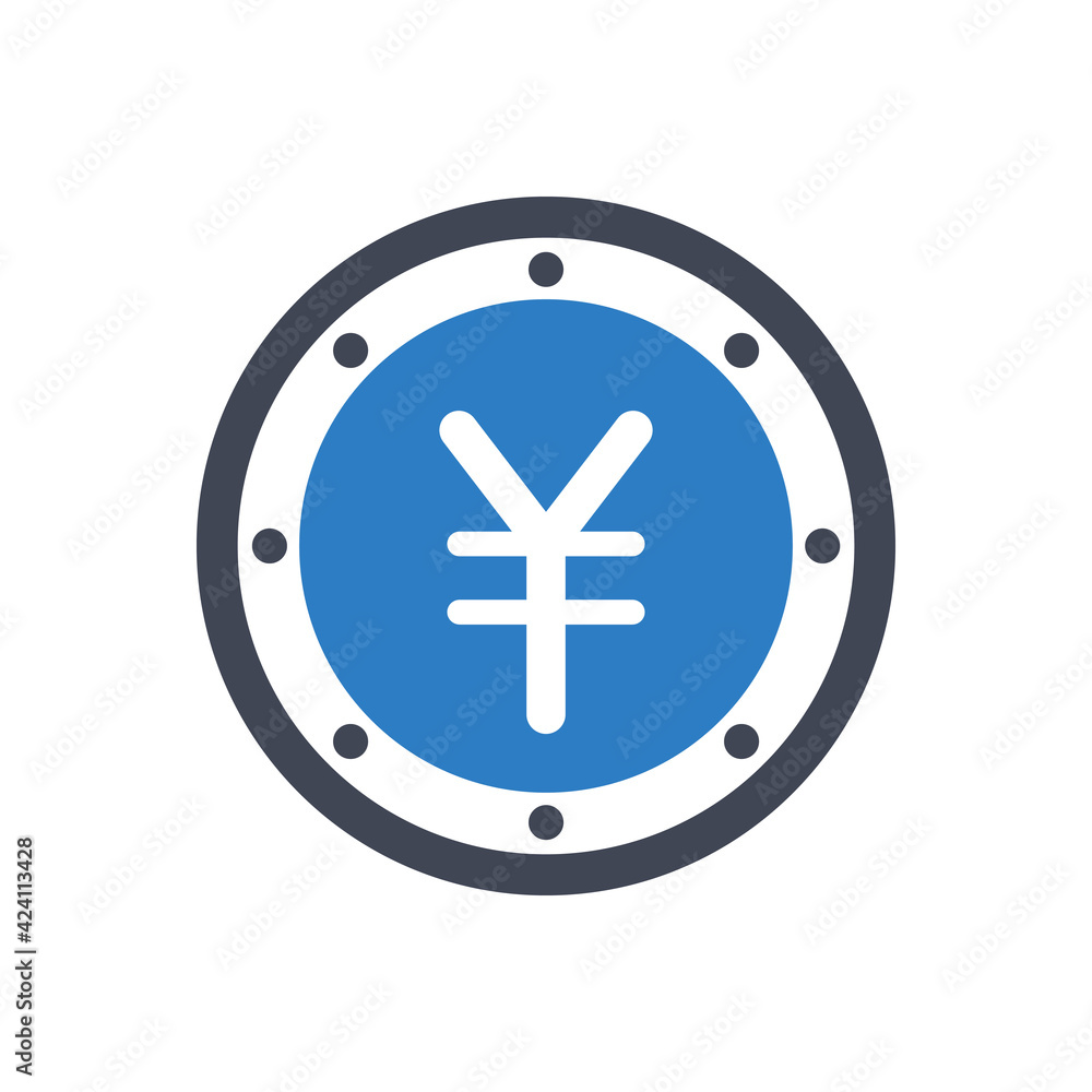 Fototapeta premium Yen coin icon
