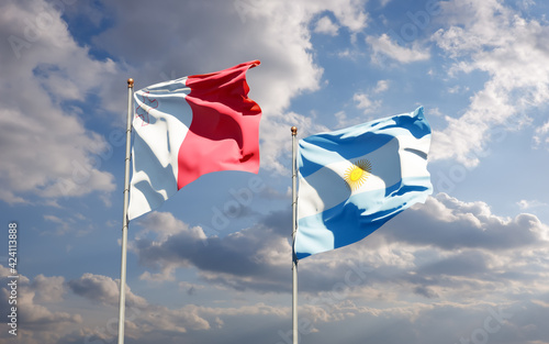 Flags of Malta and Argentina. © Leo Altman