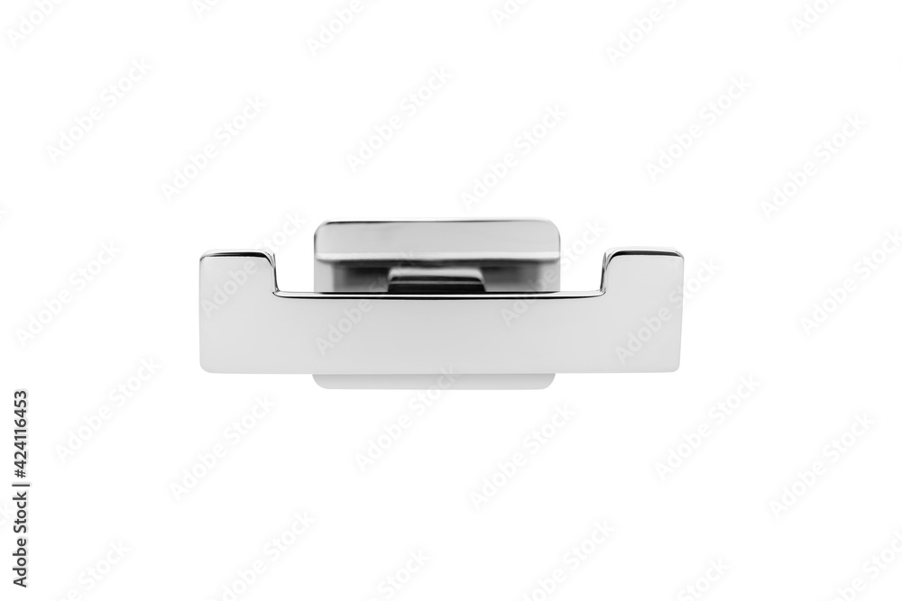Nickel-plated hanger isolated on white background, including clipping path Nickel-plated hanger isolated on white background, including clipping path