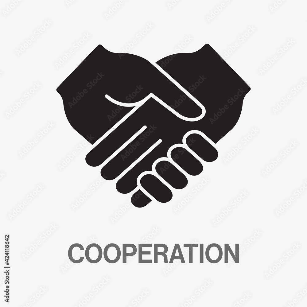 Handshake glyph icon. Vector illustration. Handshake glyph icon. Vector illustration.