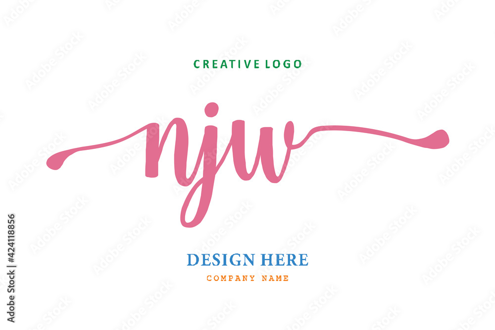 NJW lettering logo is simple, easy to understand and authoritative NJW lettering logo is simple, easy to understand and authoritative