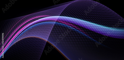 Abstract background with fractal purple wave. Wallpaper