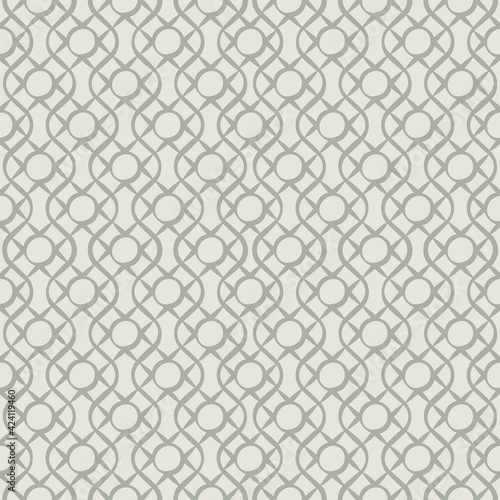 Crisscross seamless pattern, beige. A seamless retro pattern with dots intertwined with lines.